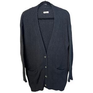 UGG Cozychic Boucle Knit Long Cardigan Black - L